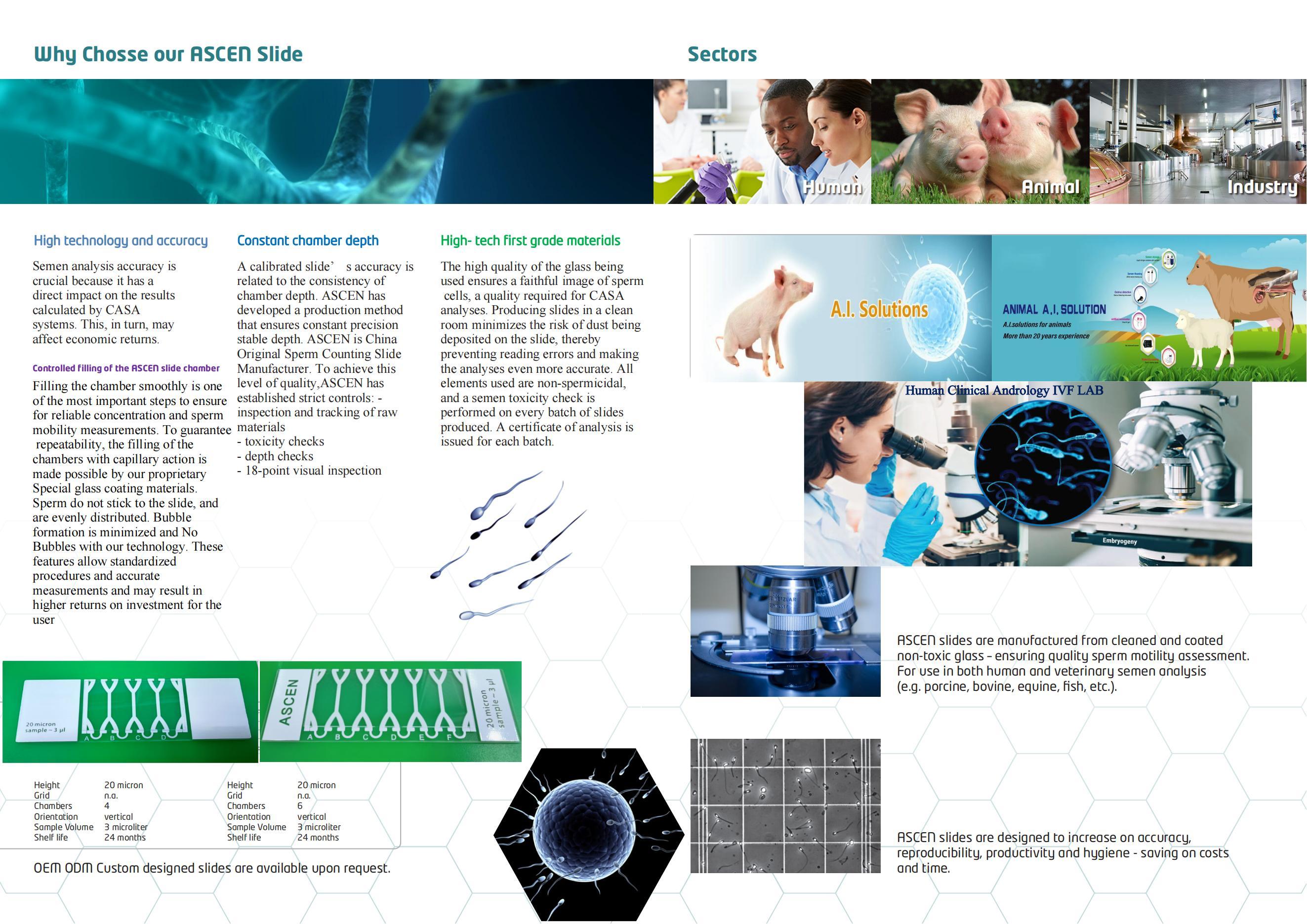 why China AI SHEN SI CASA Sperm Counting Chamber Slide best choice alternative to IMV LEJA Chamber Slide for animal breeding reproductive technology