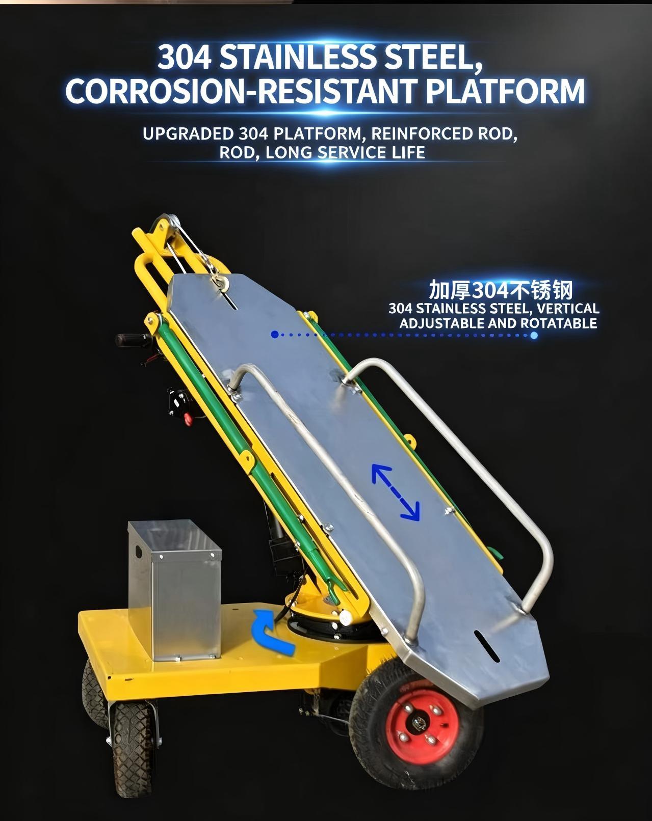 Fully Automatic Sow Carcass Transport Cart 304-Stainless Steel Dead Pig Transport  Trolley